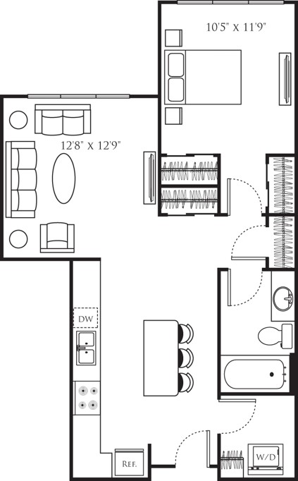 Floor plan layout diagram for A18